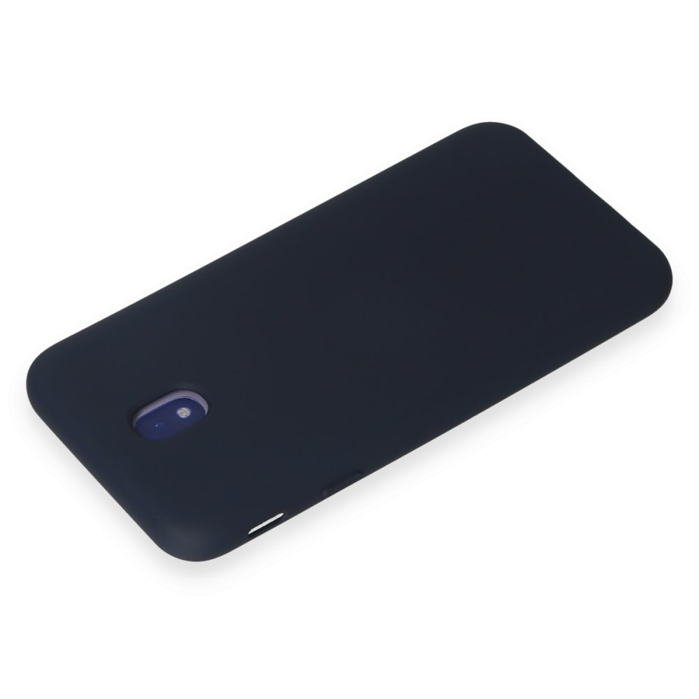  Samsung Galaxy J7 Pro / J730 Kılıf Nano içi Kadife Silikon - Koyu Mavi