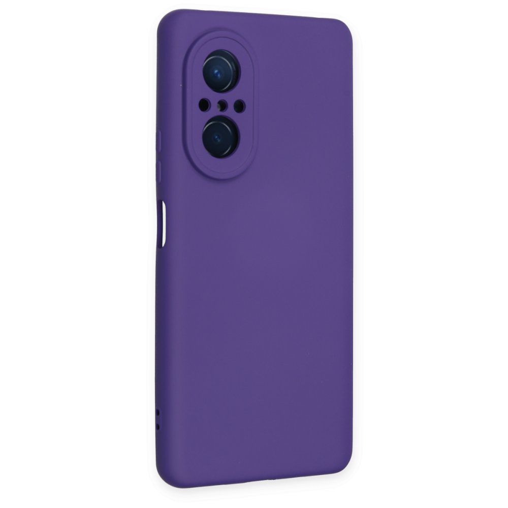  Huawei Nova 9 SE Kılıf Nano içi Kadife Silikon - Mor