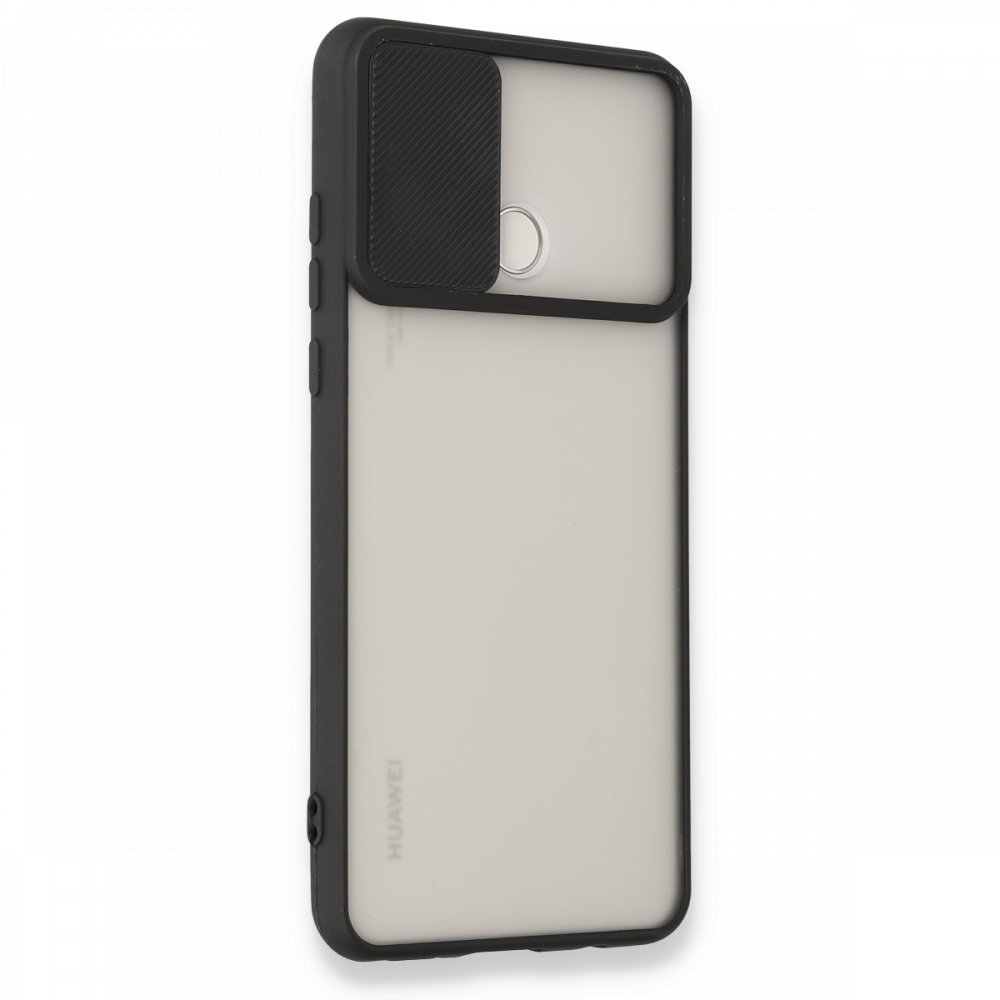 Huawei P30 Lite Kılıf Palm Buzlu Kamera Sürgülü Silikon - Siyah Huawei P30 Lite Kılıf Palm Buzlu Kamera Sürgülü Silikon - Siyah