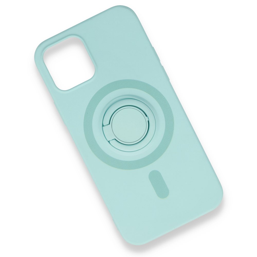 iPhone 12 Pro Kılıf Viktor Yüzüklü Silikon - Turkuaz iPhone 12 Pro Kılıf Viktor Yüzüklü Silikon - Turkuaz