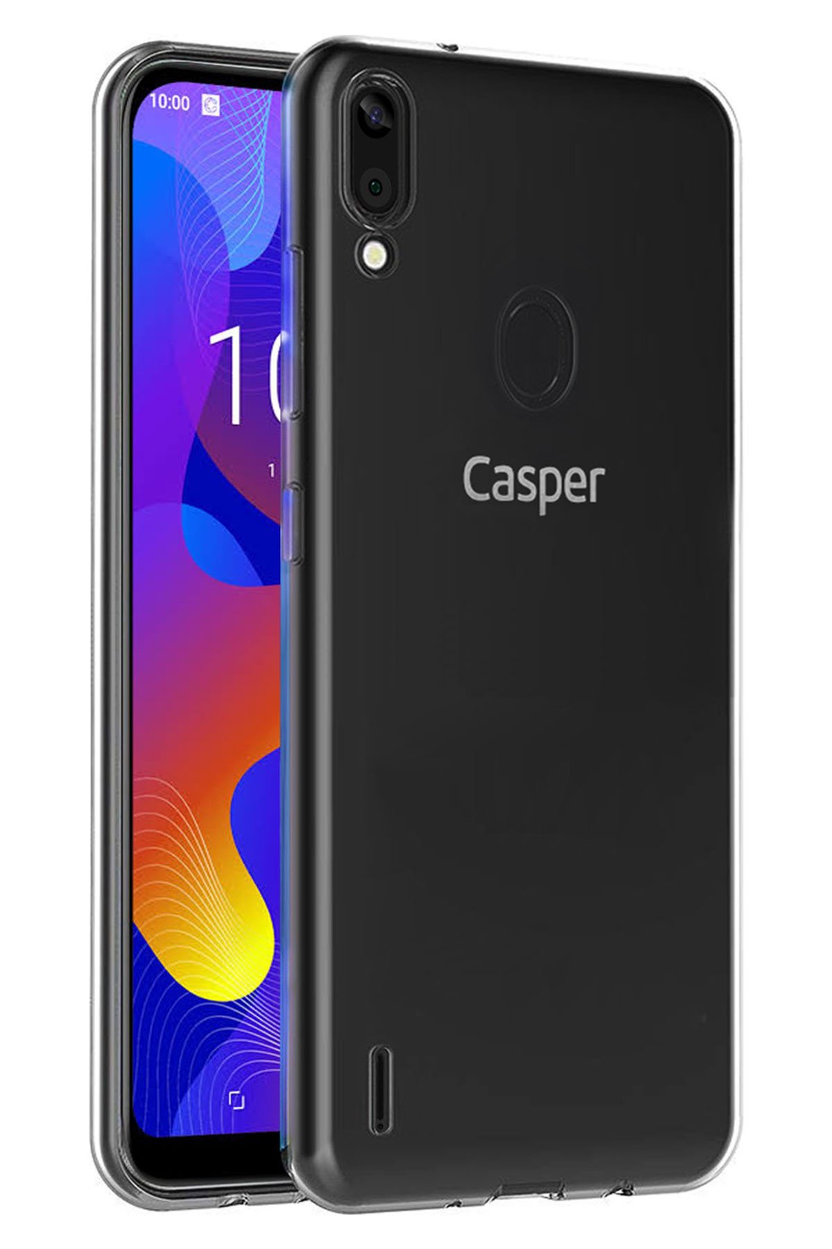  Casper Via E3 Kılıf Lüx Şeffaf Silikon - Şeffaf