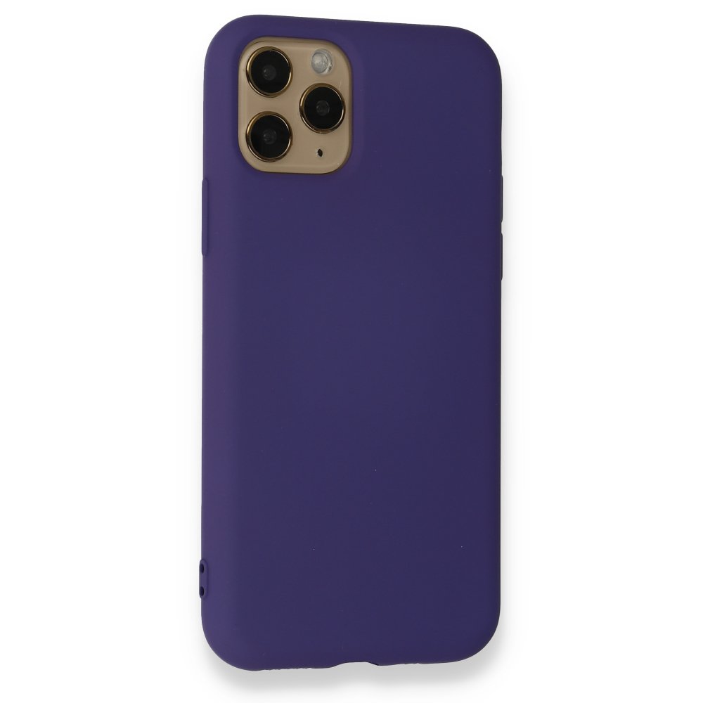  iPhone 11 Pro Max Kılıf Nano içi Kadife Silikon - Mor