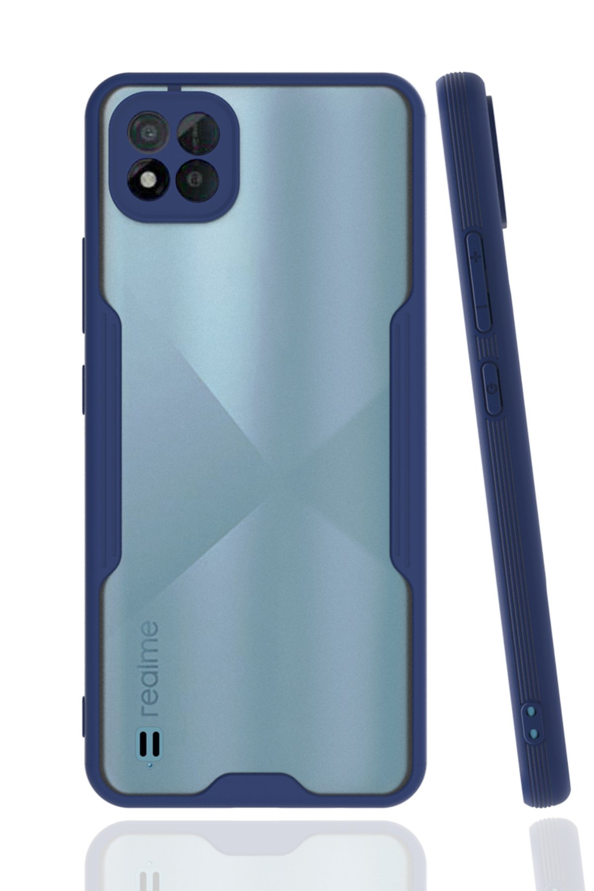 Realme C11 2021 Kılıf Platin Silikon - Lacivert  Realme C11 2021 Kılıf Platin Silikon - Lacivert