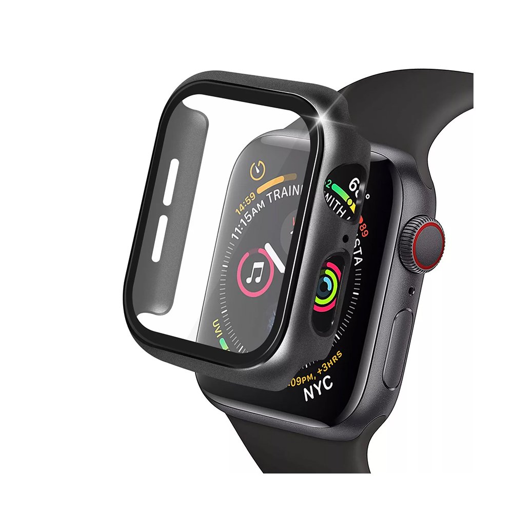  Apple Watch 42mm Camlı Kasa Ekran Koruyucu - Siyah