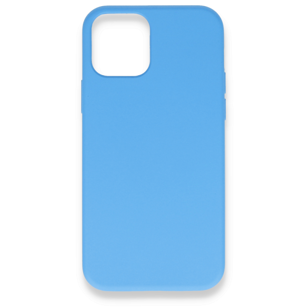 iPhone 12 Mini Kılıf Nano içi Kadife Silikon - Mavi iPhone 12 Mini Kılıf Nano içi Kadife Silikon - Mavi