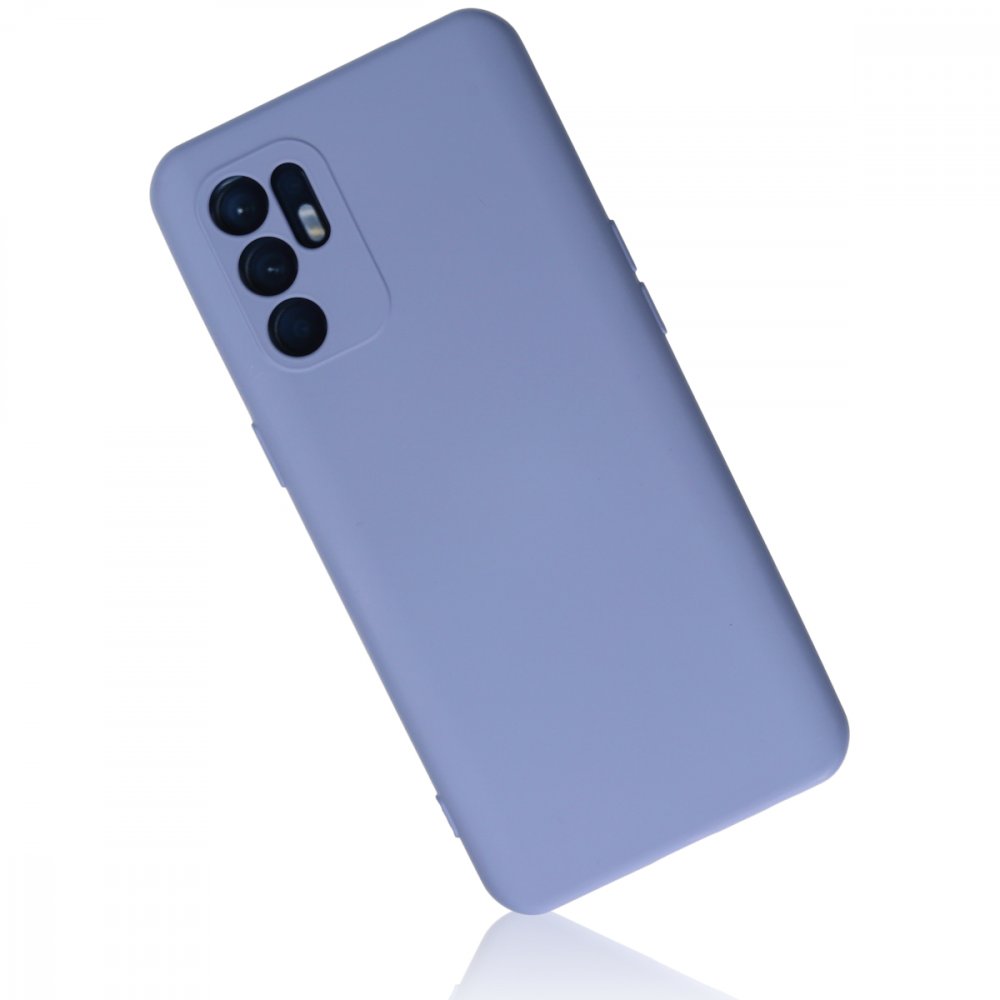  Oppo Reno 6 Kılıf Nano içi Kadife Silikon - Lila