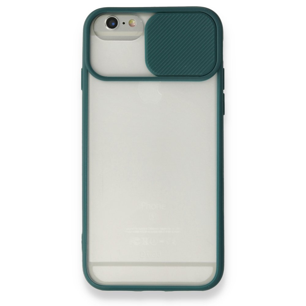 iPhone 6 Plus Kılıf Palm Buzlu Kamera Sürgülü Silikon - Yeşil iPhone 6 Plus Kılıf Palm Buzlu Kamera Sürgülü Silikon - Yeşil