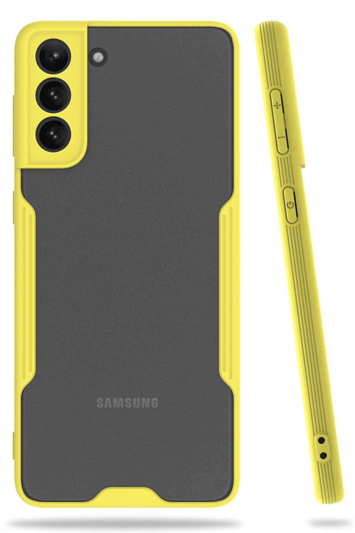 Samsung Galaxy S21 Kılıf Platin Silikon - Sarı