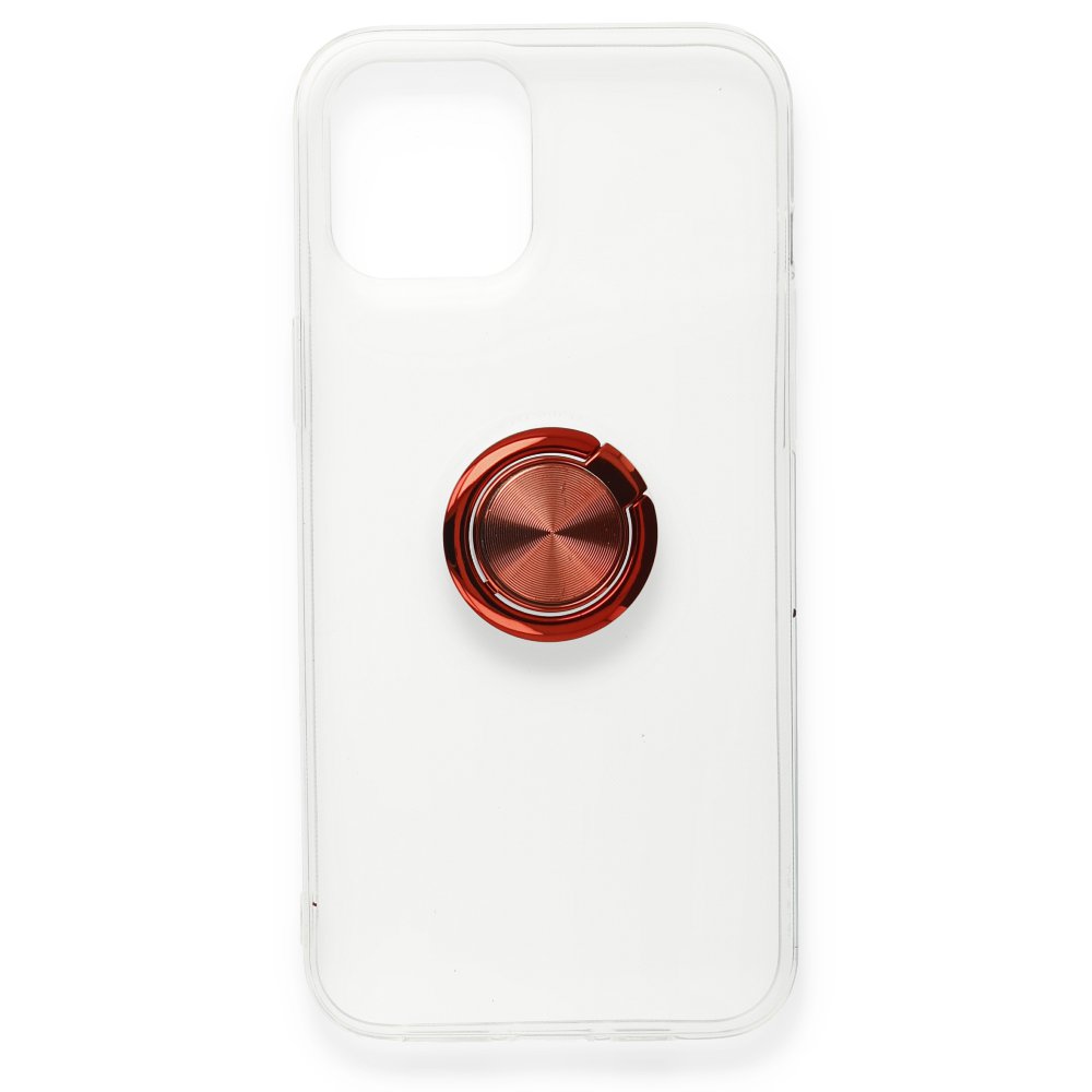 iPhone 12 Mini Kılıf Gros Yüzüklü Silikon - Kırmızı iPhone 12 Mini Kılıf Gros Yüzüklü Silikon - Kırmızı