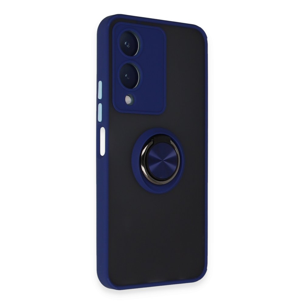 Vivo Y17S Kılıf Montreal Yüzüklü Silikon Kapak - Lacivert Vivo Y17S Kılıf Montreal Yüzüklü Silikon Kapak - Lacivert