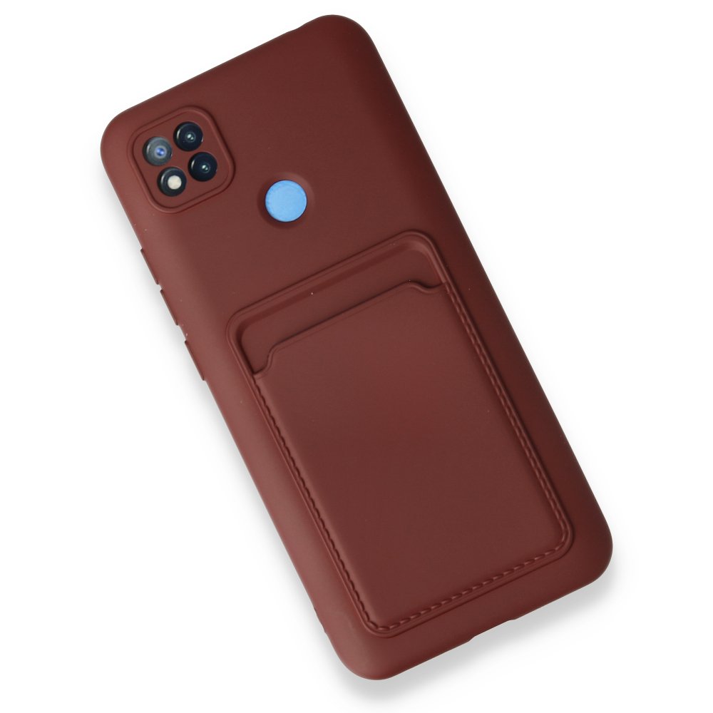 Redmi 9C Kılıf Kelvin Kartvizitli Silikon - Bordo