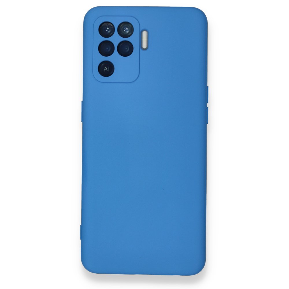  Oppo Reno 5 Lite Kılıf Nano içi Kadife Silikon - Mavi