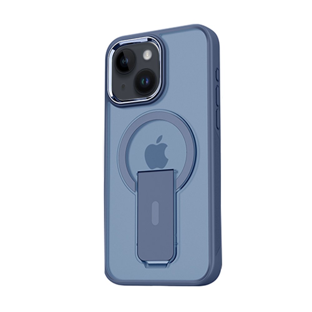  iPhone 15 Tork Magsafe Standlı Kapak - Lacivert