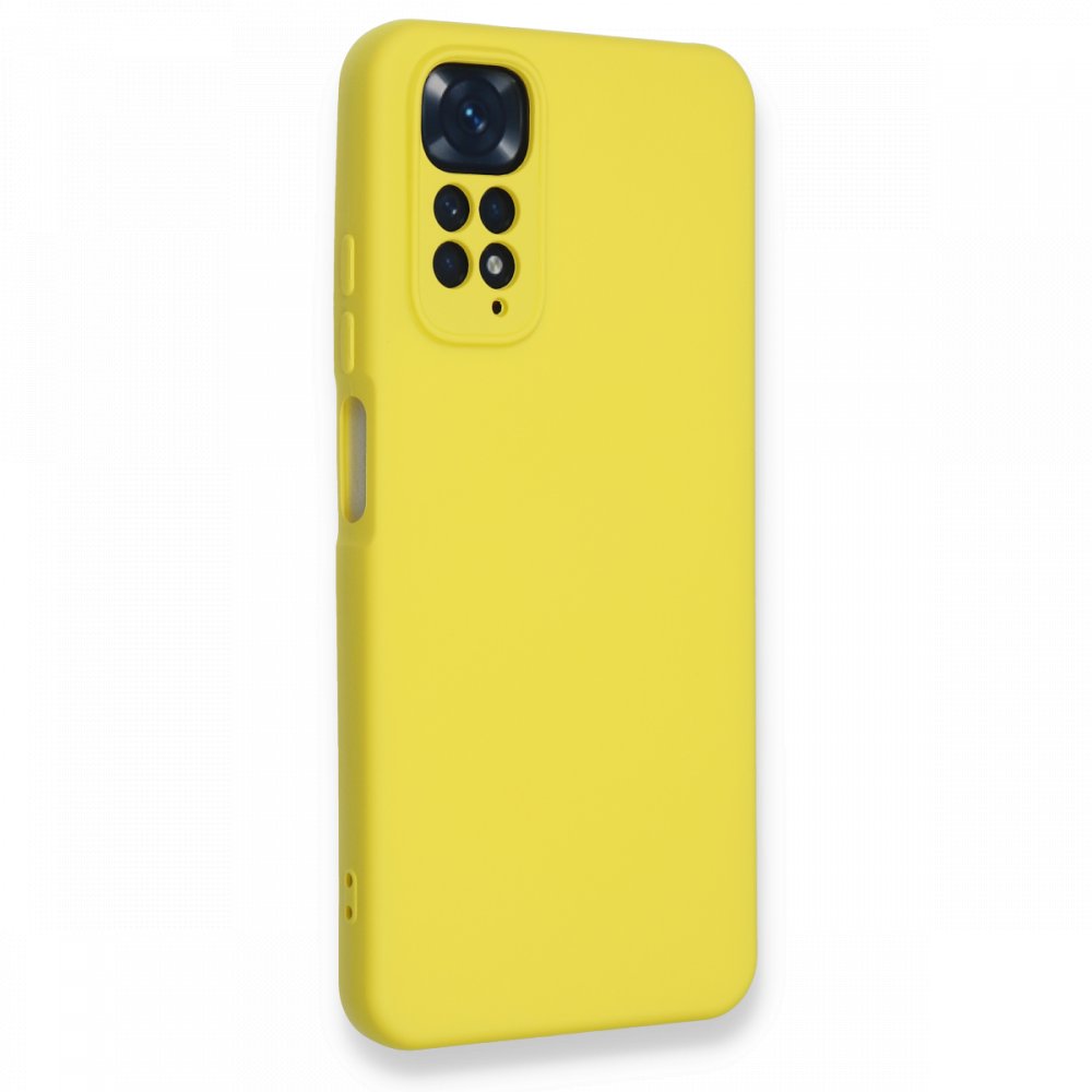 Redmi Note 11S Kılıf Nano içi Kadife Silikon - Sarı Redmi Note 11S Kılıf Nano içi Kadife Silikon - Sarı