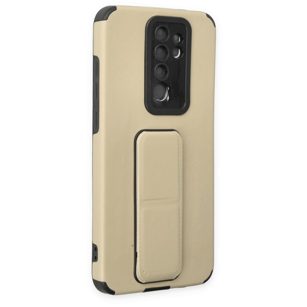 Redmi Note 8 Pro Kılıf Mega Standlı Silikon - Gold