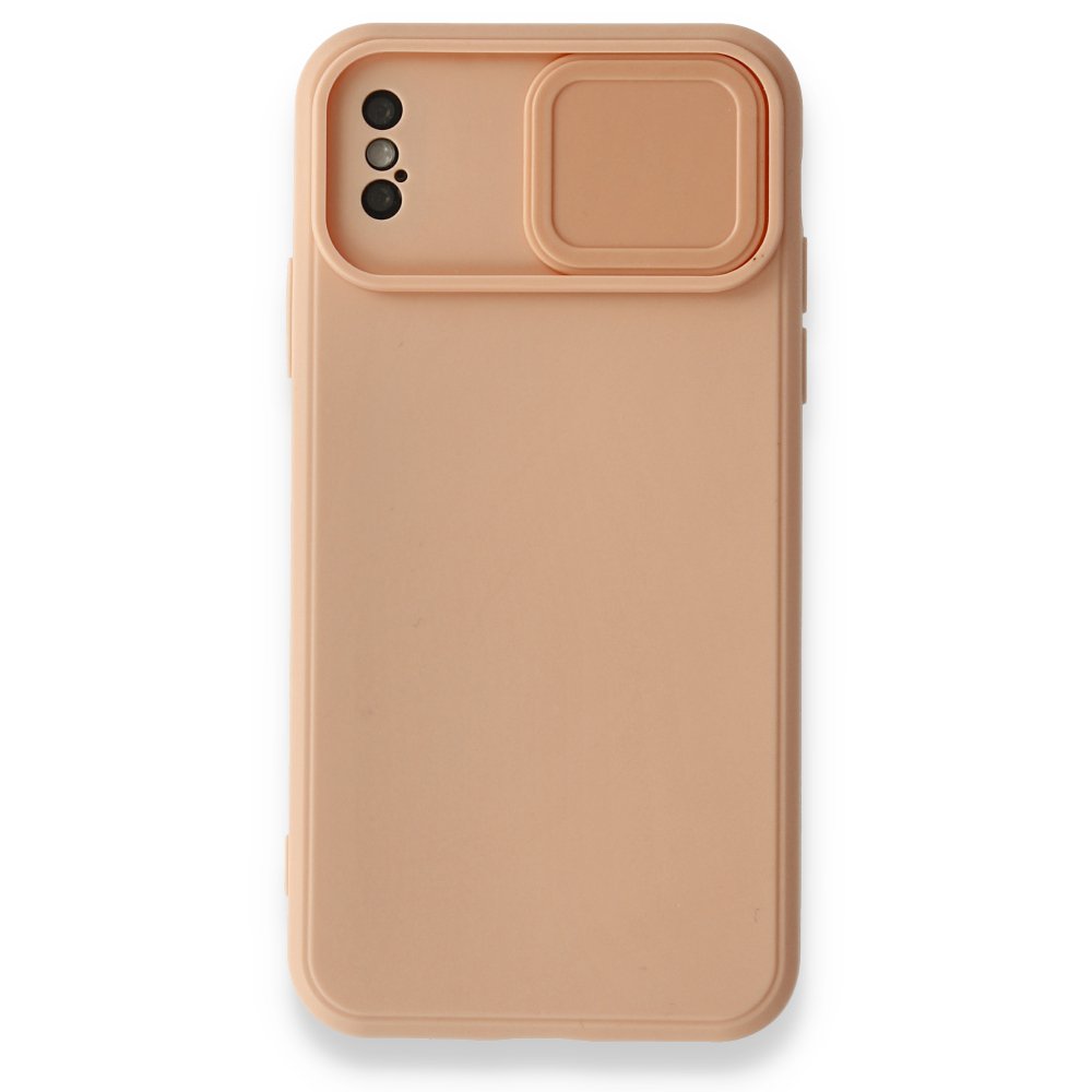 iPhone X Kılıf Color Lens Silikon - Pudra  iPhone X Kılıf Color Lens Silikon - Pudra