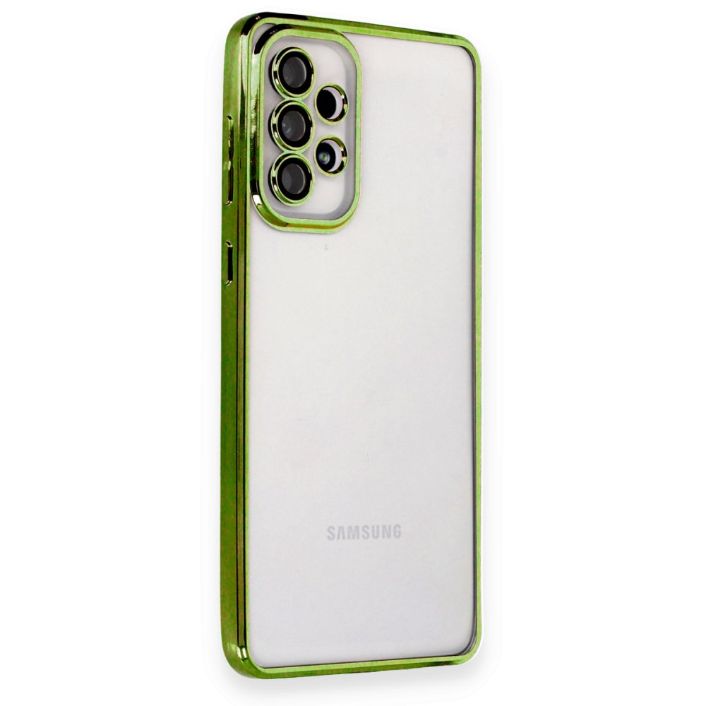 Samsung Galaxy A33 5G Kılıf Razer Lensli Silikon - Yeşil