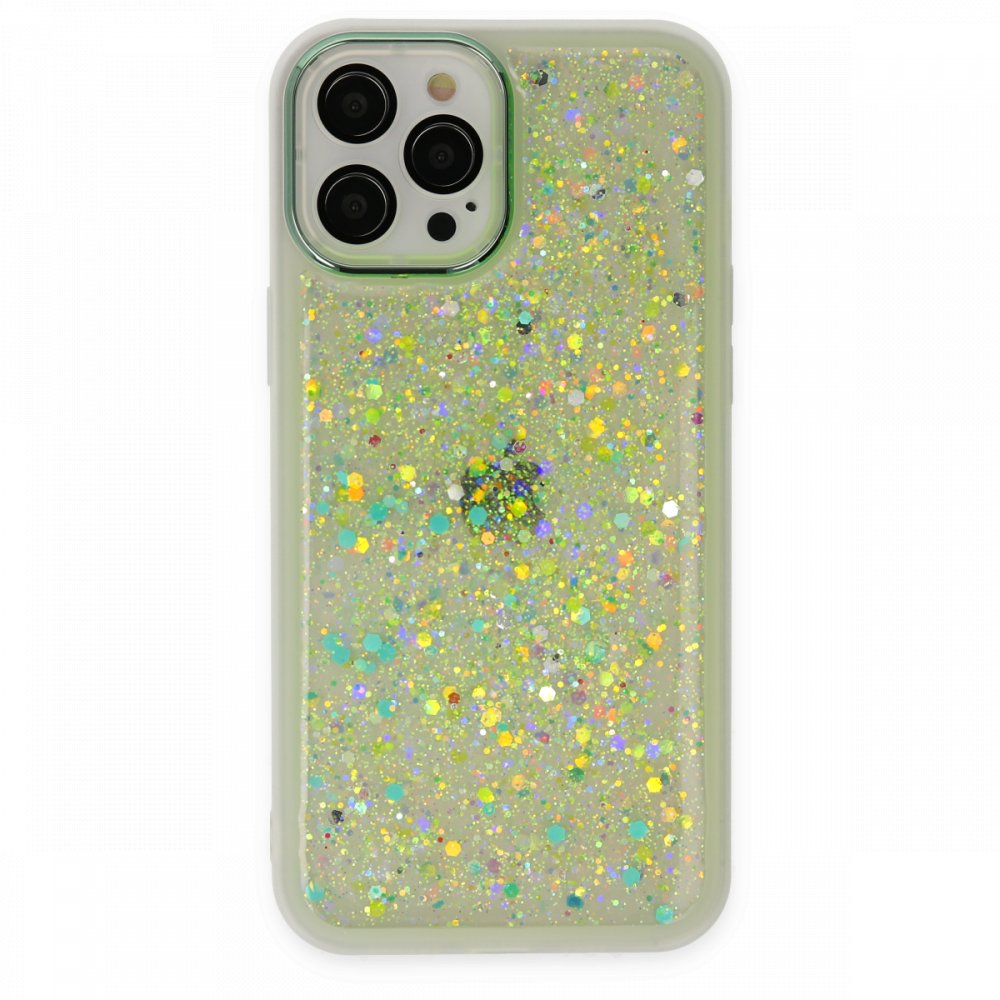  iPhone 12 Pro Max Kılıf Neon Light Silikon - Yeşil