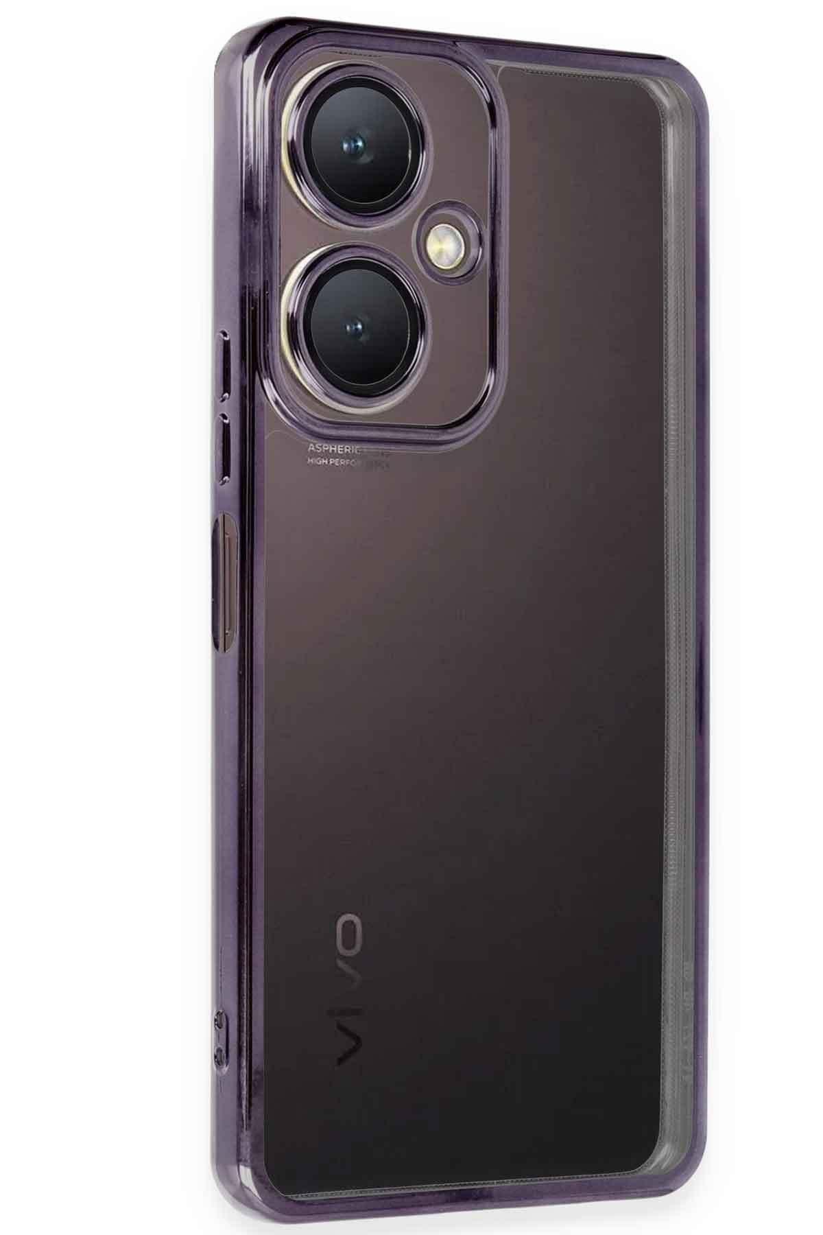 Vivo Y27 Kılıf Razer Lensli Silikon - Mor Vivo Y27 Kılıf Razer Lensli Silikon - Mor