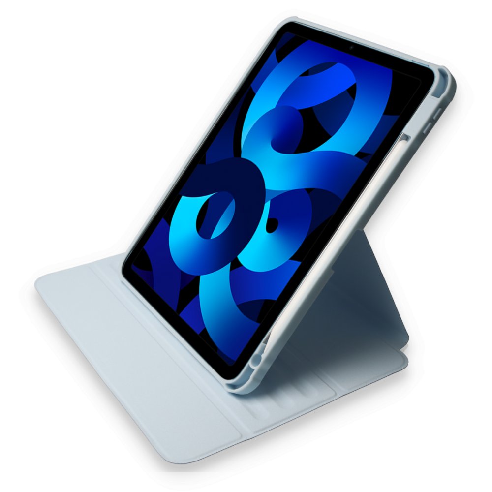 iPad 10.2 (8.nesil) Kılıf Starling 360 Kalemlikli Tablet Kılıf - Mavi