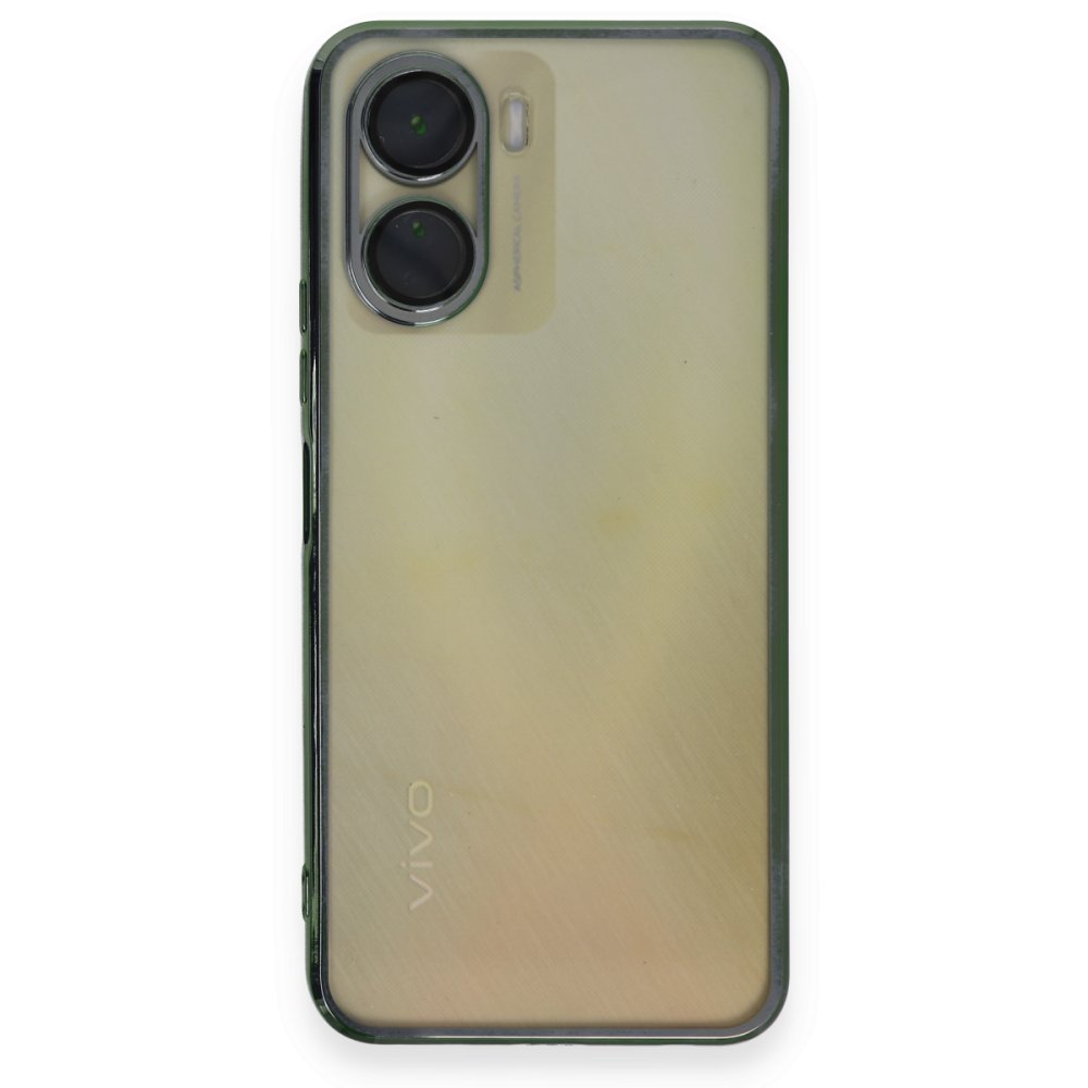 Vivo Y16 Kılıf Razer Lensli Silikon - Yeşil  Vivo Y16 Kılıf Razer Lensli Silikon - Yeşil