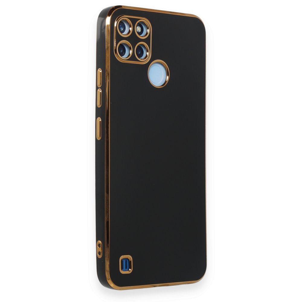 Realme C25Y Kılıf Volet Silikon - Siyah Realme C25Y Kılıf Volet Silikon - Siyah