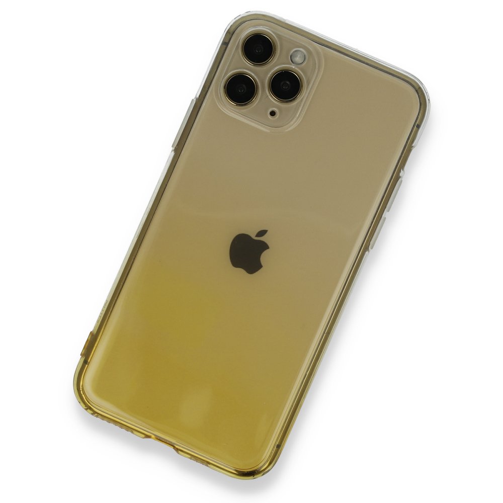  iPhone 11 Pro Kılıf Lüx Çift Renkli Silikon - Sarı