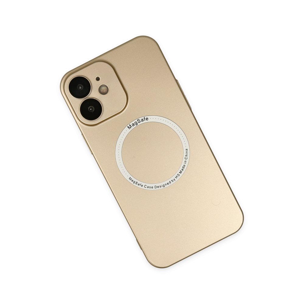  iPhone 12 Kılıf Jack Magneticsafe Lens Silikon - Gold