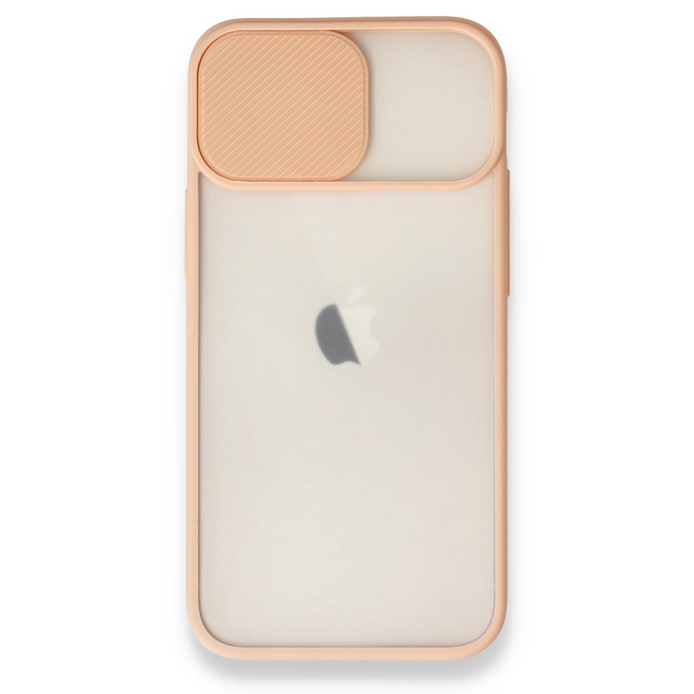  iPhone 11 Kılıf Palm Buzlu Kamera Sürgülü Silikon - Pembe