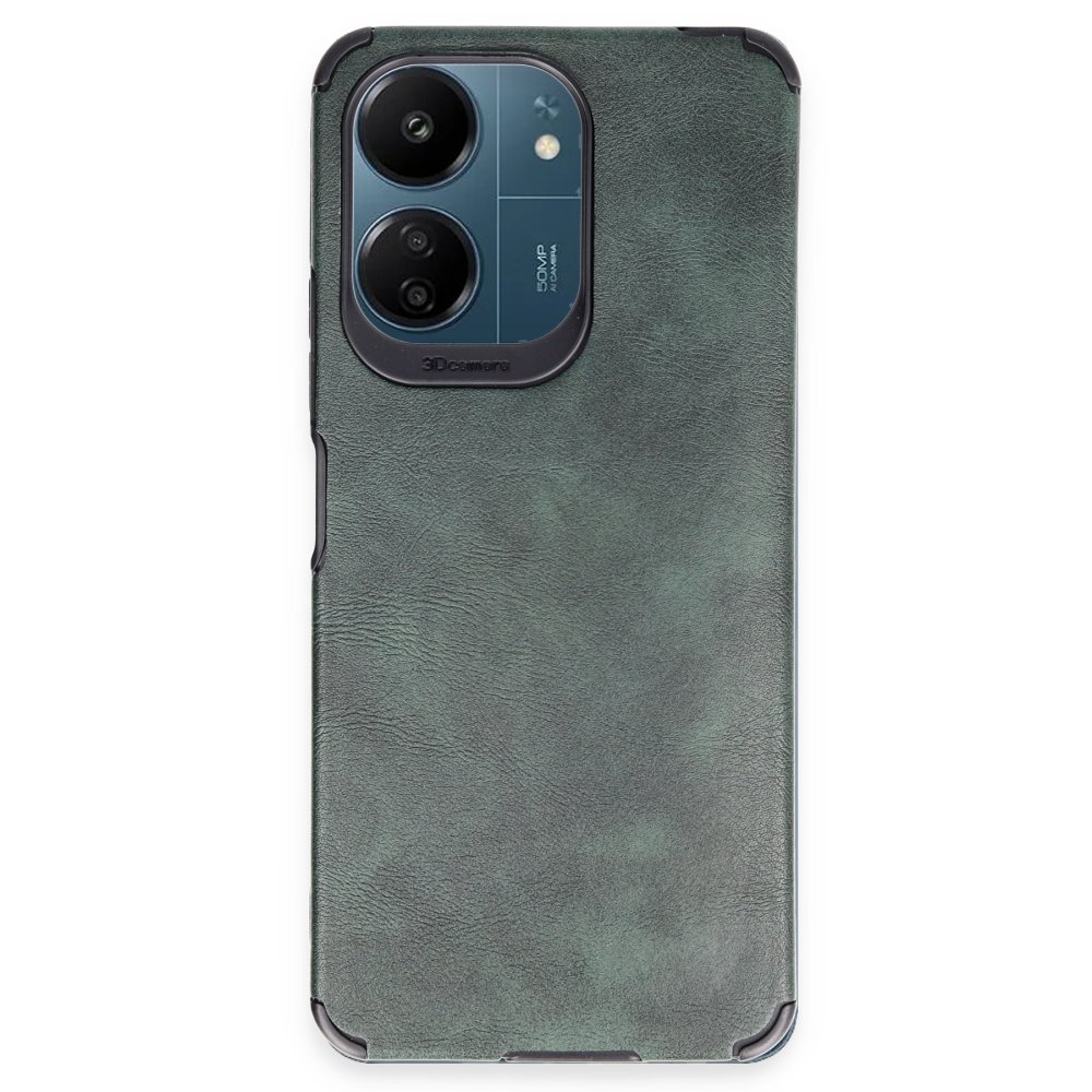  Xiaomi Poco C65 Kılıf Loop Deri Silikon - Yeşil