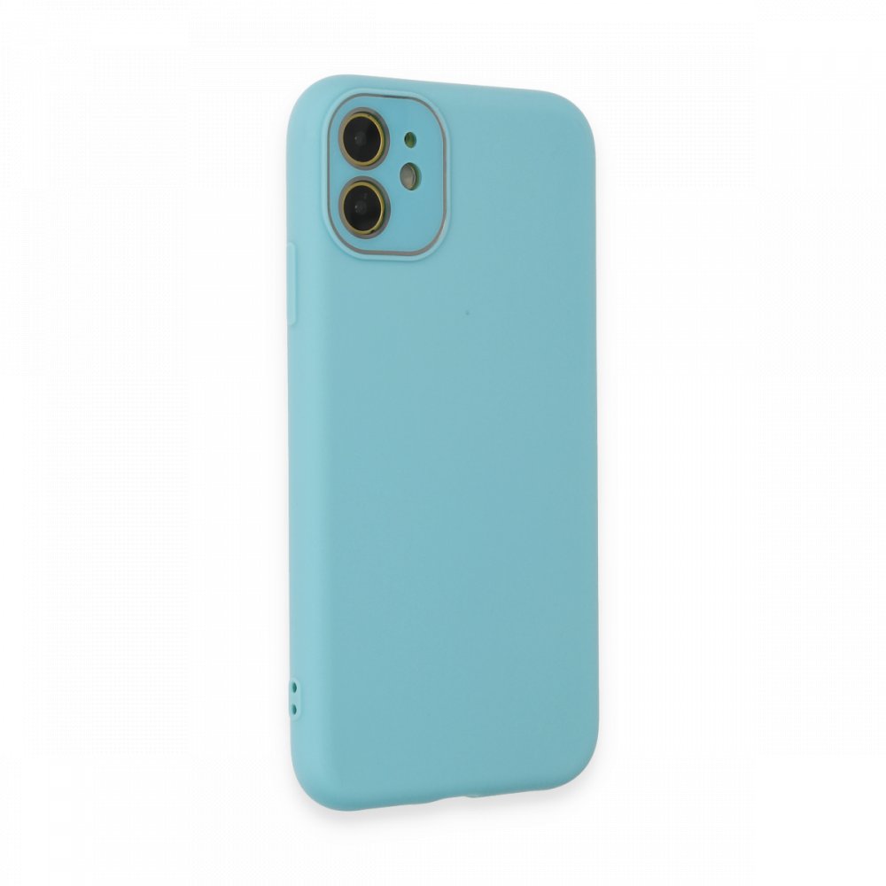  iPhone 12 Kılıf Lansman Glass Kapak - Turkuaz
