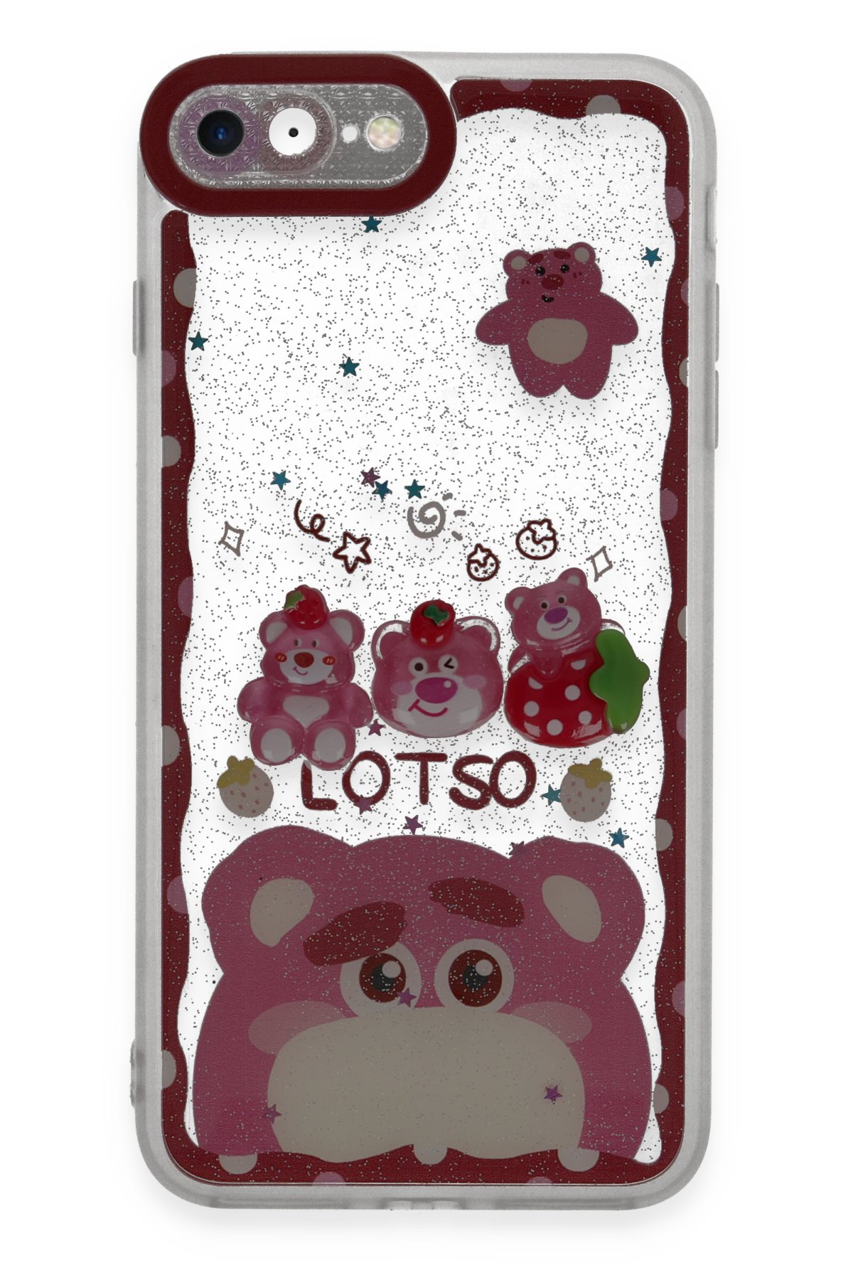  iPhone 8 Kılıf Sweet Desenli Silikon Kapak - Pembe