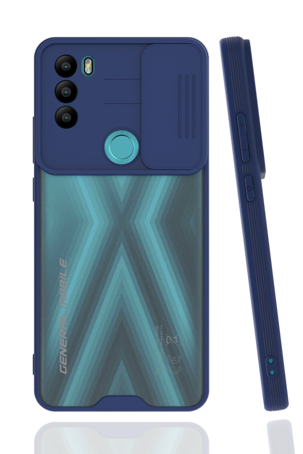  General Mobile GM 21 Plus Kılıf Platin Kamera Koruma Silikon - Lacivert