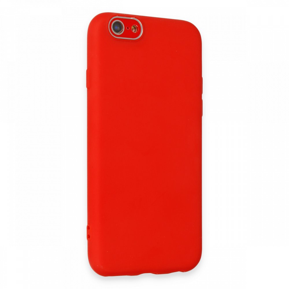 iPhone 6 Kılıf Lansman Glass Kapak - Kırmızı  iPhone 6 Kılıf Lansman Glass Kapak - Kırmızı