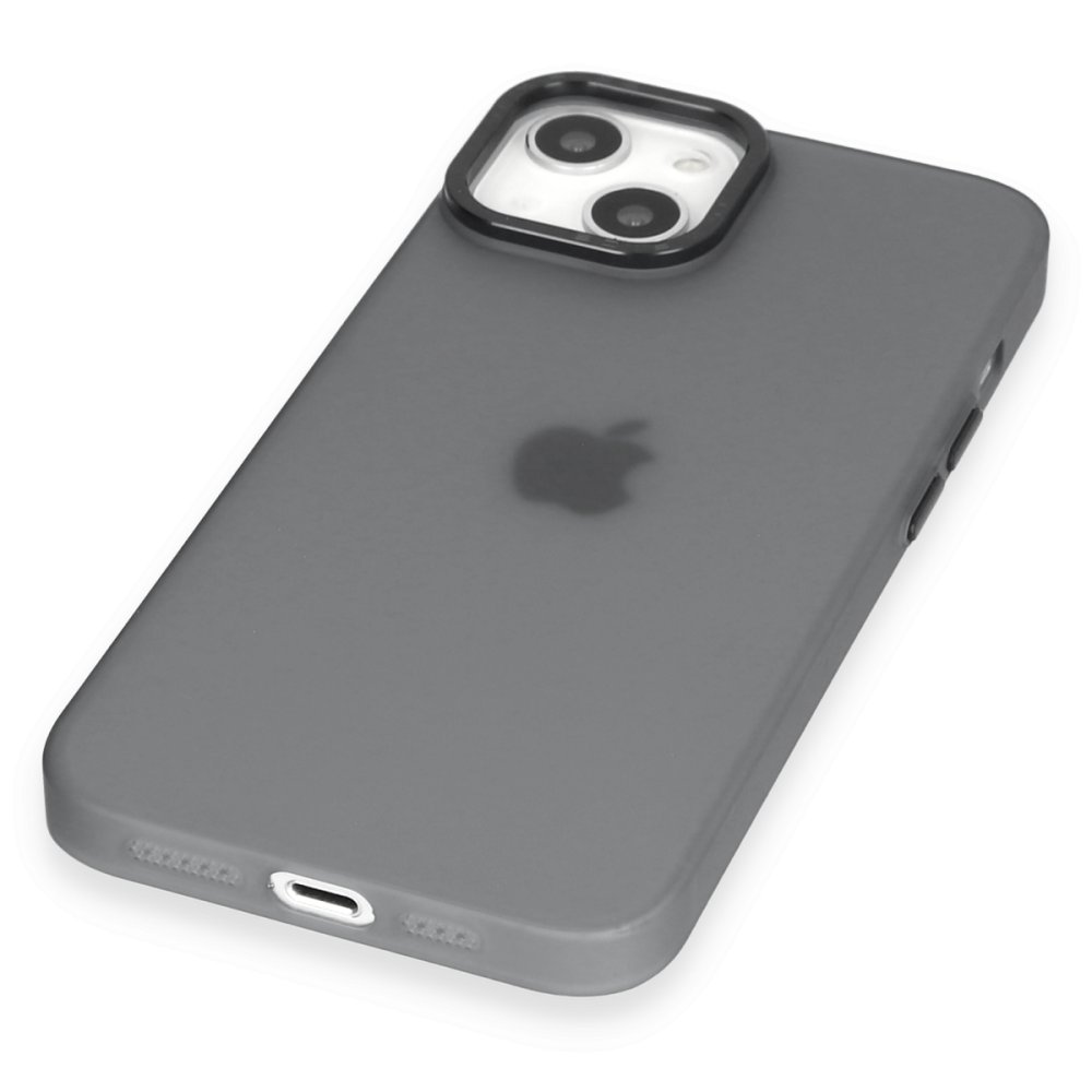 iPhone 15 Kılıf Modos Metal Kapak - Siyah  iPhone 15 Kılıf Modos Metal Kapak - Siyah