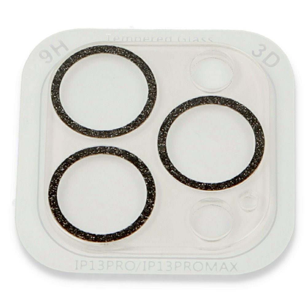  iPhone 13 Pro Shine Kamera Lens Koruma Cam - Siyah