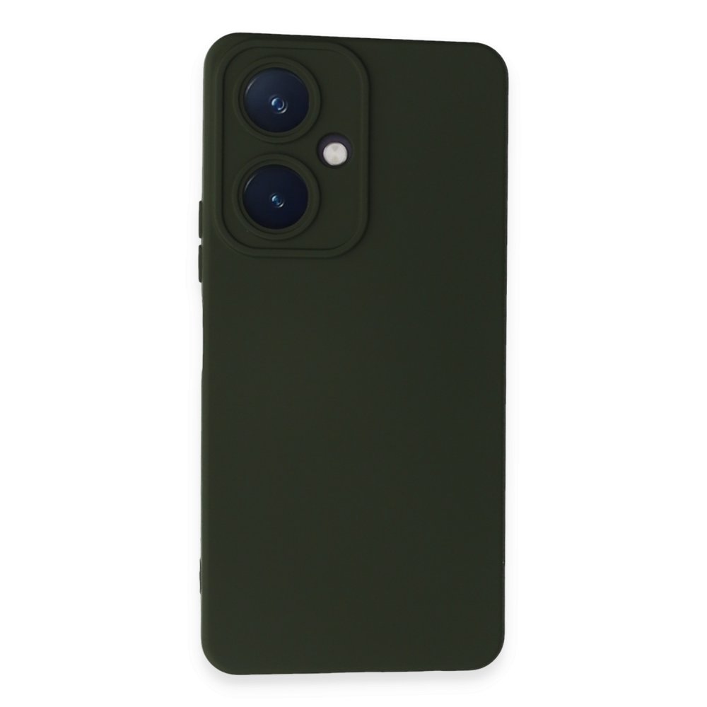  Vivo Y27 Kılıf Nano içi Kadife Silikon - Koyu Yeşil