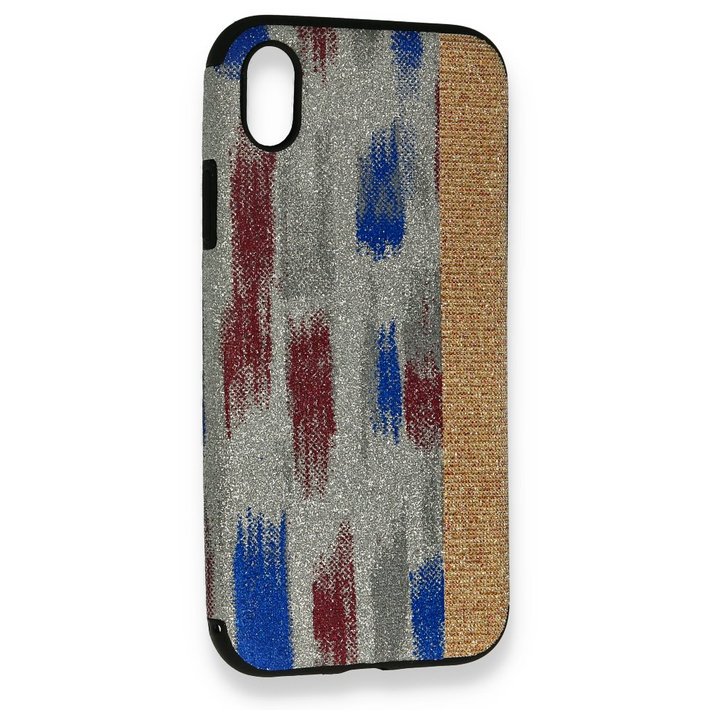  iPhone XR Kılıf Ottoman Simli Silikon - Gri