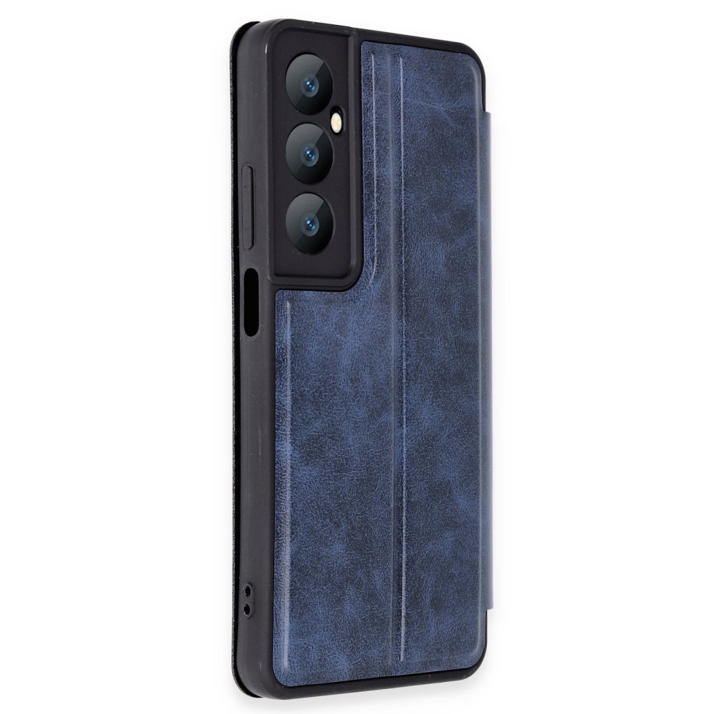  Realme C65 Kılıf Flip Cover - Lacivert