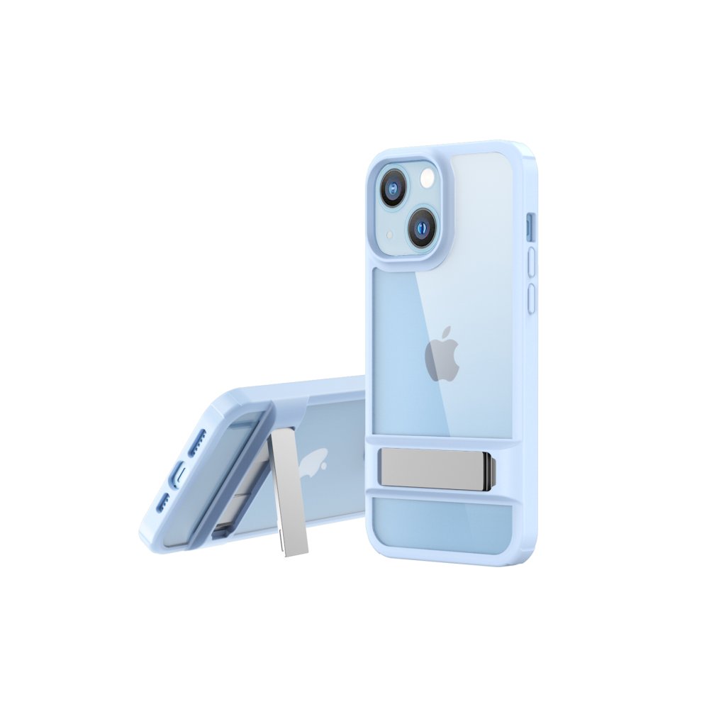  iPhone 14 Plus Kılıf Rolet Stand Kapak - Sierra Blue