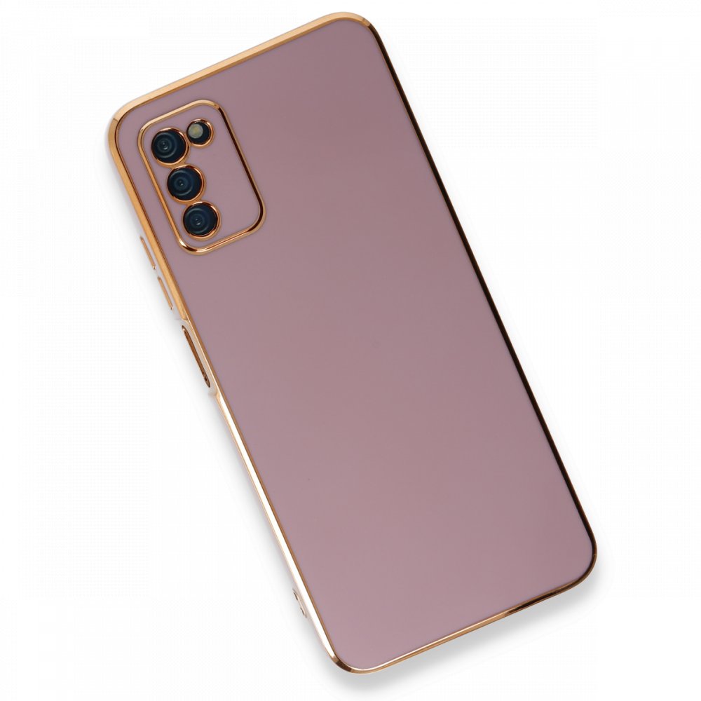  Samsung Galaxy A03S Kılıf Volet Silikon - Mor