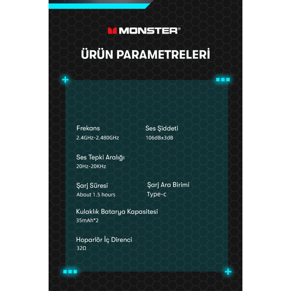  Monster XKT11 Bluetooth Kulaklık - Beyaz