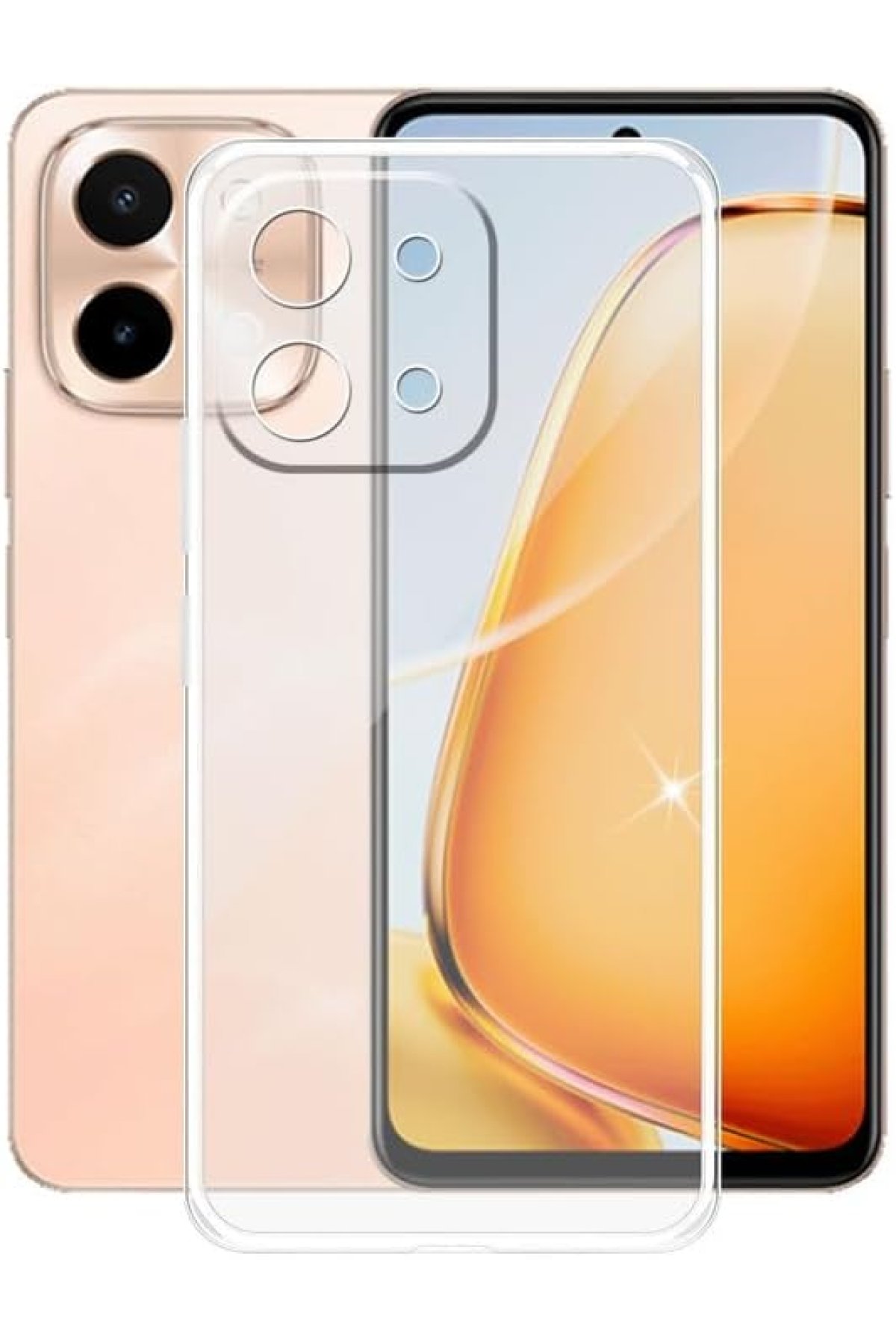 Vivo Y28 Kılıf Lüx Şeffaf Silikon Vivo Y28 Kılıf Lüx Şeffaf Silikon
