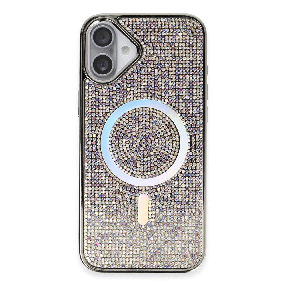 iPhone 16 Plus Kılıf Diamond Magsafe Kapak - Rainbow iPhone 16 Plus Kılıf Diamond Magsafe Kapak - Rainbow