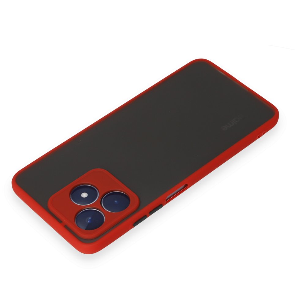 Realme C53 Kılıf Montreal Silikon Kapak - Kırmızı Realme C53 Kılıf Montreal Silikon Kapak - Kırmızı