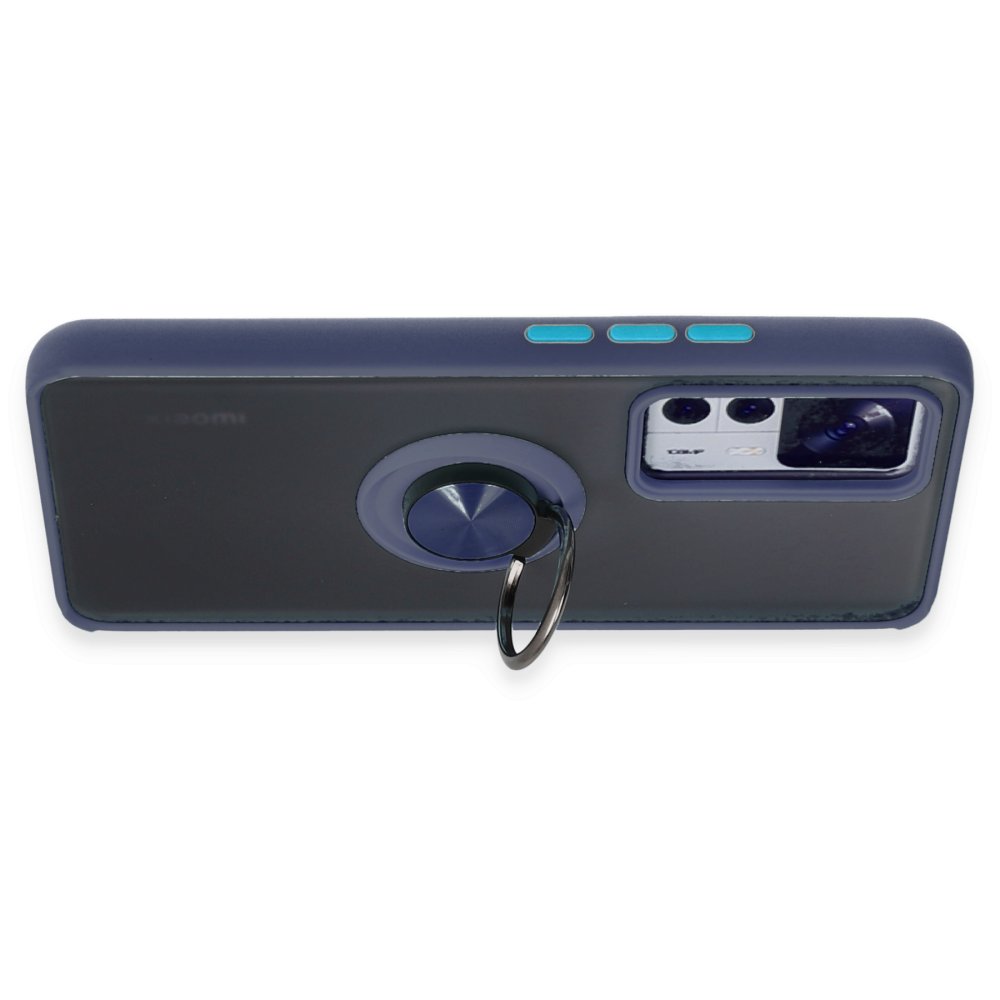 Xiaomi Mi 12T Pro Kılıf Montreal Yüzüklü Silikon Kapak - Lacivert  Xiaomi Mi 12T Pro Kılıf Montreal Yüzüklü Silikon Kapak - Lacivert