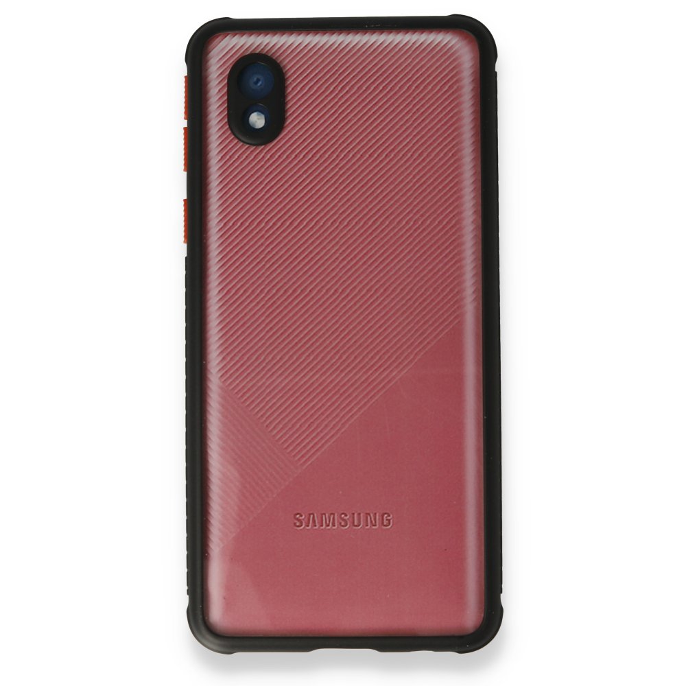  Samsung Galaxy A01 Core Kılıf Miami Şeffaf Silikon - Siyah