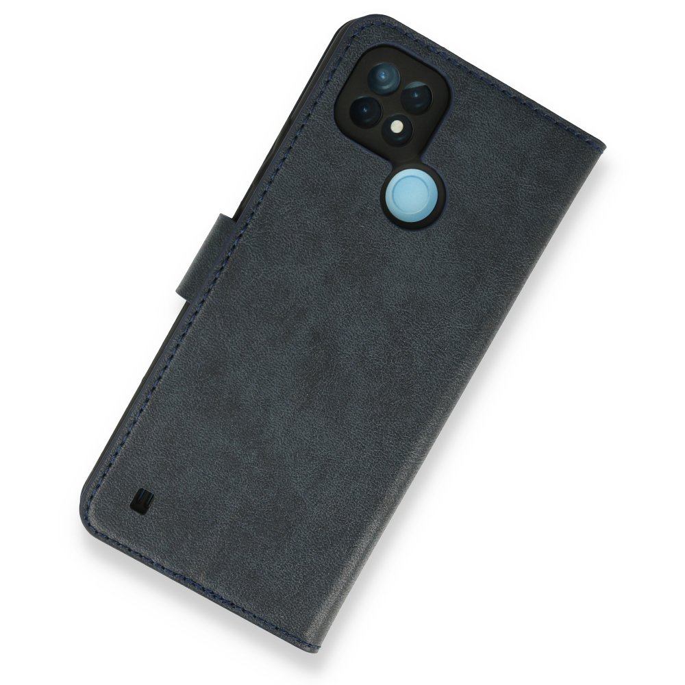  Realme C21 Kılıf Trend S Plus Kapaklı Kılıf - Lacivert