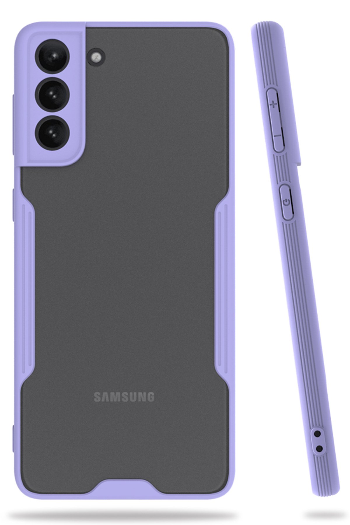 Samsung Galaxy S21 Plus Kılıf Platin Silikon - Lila