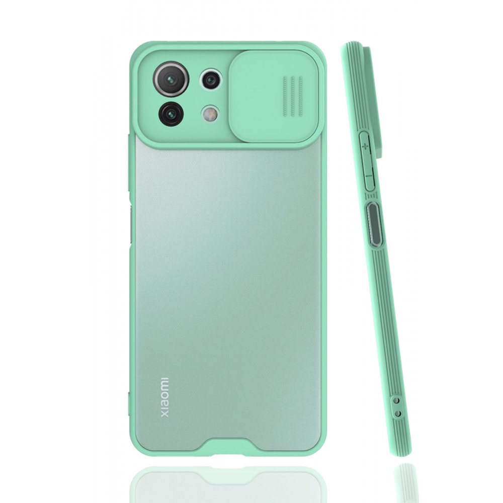 Xiaomi Mİ 11 Lite Kılıf Platin Kamera Koruma Silikon - Açık Yeşil  Xiaomi Mİ 11 Lite Kılıf Platin Kamera Koruma Silikon - Açık Yeşil